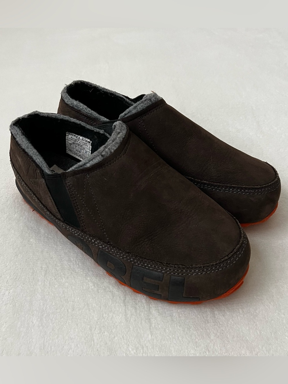 Sorel Men's Brown Leather Fairbanks Slip On Shoes Size 8